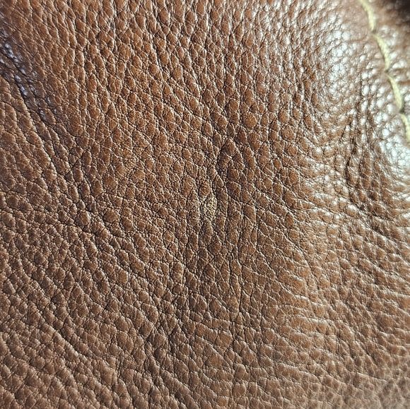 Vintage Lucky Brand Brown Distressed Pebbled Leather Drawstring Shoulder Bag - Picture 9 of 9